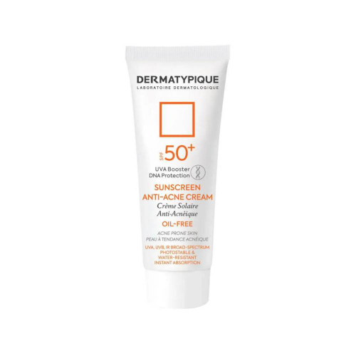 کرم ضد آفتاب ضد جوش بی رنگ SPF50 درماتیپیک مناسب پوست چرب و مختلط